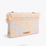 Kurt Geiger 女性 ロンドンツイード ミディアム ケンジントン バッグ D60X611 オレンジ |バッグ - Image 4