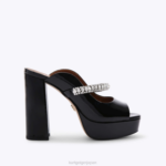 Kurt Geiger 女性 ロンドンデュークプラットフォームピープトゥ D60X6340 黒 |履物
