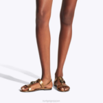 Kurt Geiger 女性 ロンドンハンプトンフラットサンダル D60X6430 ブロンズ |履物 - Image 2