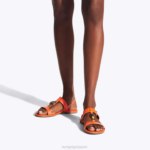 Kurt Geiger 女性 ロンドンハンプトンフラットサンダル D60X6285 オレンジ |履物 - Image 2