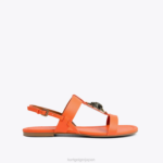 Kurt Geiger 女性 ロンドンハンプトンフラットサンダル D60X6285 オレンジ |履物