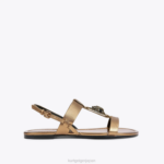 Kurt Geiger 女性 ロンドンハンプトンフラットサンダル D60X6430 ブロンズ |履物