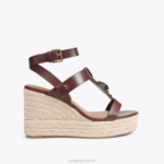 Kurt Geiger 女性 ロンドンハンプトンTバーエスパドリーユ D60X6426 茶色 |履物