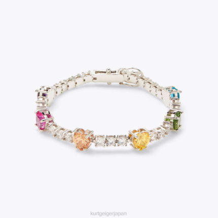 Kurt Geiger 女性 ロンドンハーツテニスブレスレット D60X6551 シルバーの組み合わせ |アクセサリー