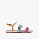 Kurt Geiger 女性 ロンドンピエラフラットサンダル D60X6224 マルチ/その他 |履物