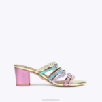 Kurt Geiger 女性 ロンドンピエラブロックミュール D60X6192 メタルコンビネーション |履物
