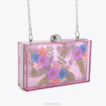 Kurt Geiger 女性 ロンドンフラワーボックスクラッチ D60X6477 ピンク |バッグ - Image 3