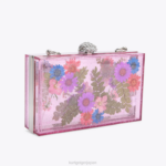 Kurt Geiger 女性 ロンドンフラワーボックスクラッチ D60X6477 ピンク |バッグ - Image 4