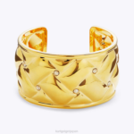 Kurt Geiger 女性 ロンドンメタルキルティングXLブレスレット D60X6543 金 |アクセサリー