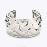 Kurt Geiger 女性 ロンドンメタルキルティングXLブレスレット D60X6544 銀 |アクセサリー