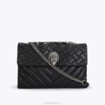 Kurt Geiger 女性 ロンドンレザーXXLケンジン​​トン D60X664 黒 |バッグ