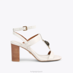 Kurt Geiger 女性 ロンドン・ハンプトン Tバーブロック D60X6339 骨 |履物