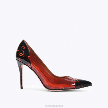Kurt Geiger 女性 ロンドン・ベルグラビア・ビニール D60X6664 黒赤 |履物