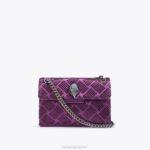 Kurt Geiger 女性 ロンドン生地 ミニケンジントン D60X637 紫 |バッグ