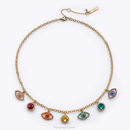 Kurt Geiger 女性 ロンドン邪眼クリスタルネックレス D60X6589 金 |アクセサリー