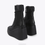 Kurt Geiger 女性 ロンドン風格のあるレースアップブーツ D60X6662 黒 |履物 - Image 4