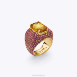 Kurt Geiger 女性 ロンドンXLクリスタルパヴェリング D60X6526 フシア |アクセサリー