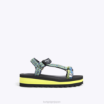 Kurt Geiger 子供たち ロンドンジュニアミニオリビア D60X6487 緑 |履物