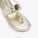 Kurt Geiger 子供たち ロンドンミニケンジントンTサンダル D60X6483 金 |履物 - Image 4