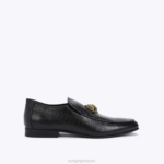 Kurt Geiger 男性 ロンドン ヒュー イーグル クロコ D60X6627 黒 |履物