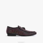Kurt Geiger 男性 ロンドン ヒュー イーグル スタッド D60X6632 黒の組み合わせ |履物