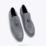 Kurt Geiger 男性 ロンドン ヒュー イーグル ヘリンボーン D60X6629 銀 |履物 - Image 2