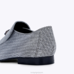 Kurt Geiger 男性 ロンドン ヒュー イーグル ヘリンボーン D60X6629 銀 |履物 - Image 3