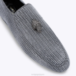 Kurt Geiger 男性 ロンドン ヒュー イーグル ヘリンボーン D60X6629 銀 |履物 - Image 4