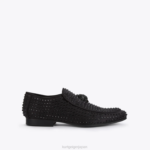 Kurt Geiger 男性 ロンドン ヒュー・イーグル ドレンチ スタッド D60X6272 黒 |履物