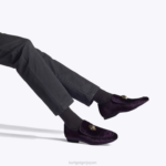Kurt Geiger 男性 ロンドン ヒュー・イーグル・ベルベット D60X6630 紫 |履物 - Image 2