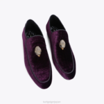 Kurt Geiger 男性 ロンドン ヒュー・イーグル・ベルベット D60X6630 紫 |履物 - Image 3