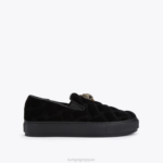 Kurt Geiger 男性 ロンドンレイニーキルティングスリッポン D60X6608 黒 |履物