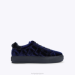 Kurt Geiger 男性 ロンドン・レイニーのベルベットキルト D60X6607 海軍 |履物