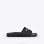 Kurt Geiger 男性 ロンドンkglプールスライダー D60X6493 黒 |履物